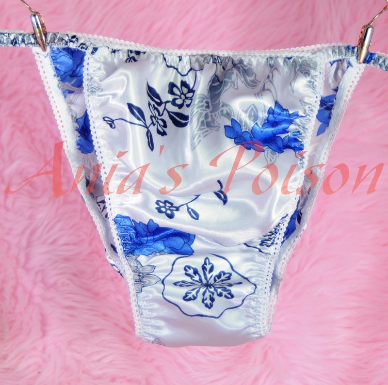 Ania's Poison MANties S - XXL Floral watercolor ladies Prints Super Rare 100% polyester string bikini sissy mens underwear panties dead stock