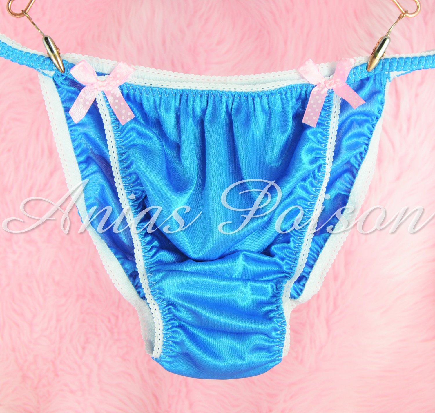 Ania's Poison Sissy Panties Jellybean Purple Satin String Bikini Shiny Men's Panties Underwear S-2X S 
