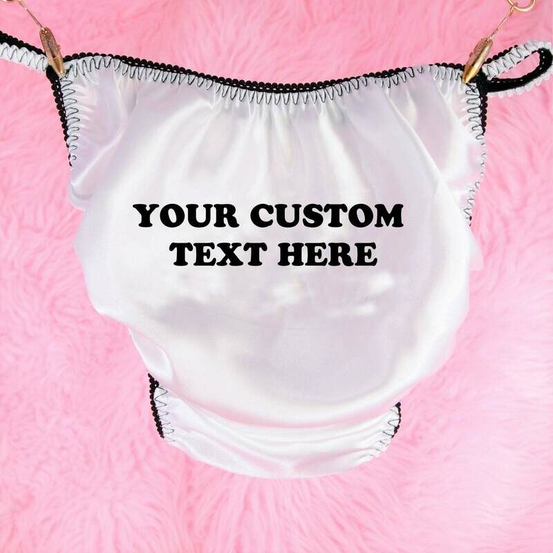CUSTOM printed Any text Mens or Womens PANTIES - TEXT ONLY CUSTOM printed Any text Mens or Womens PANTIES - TEXT ONLY