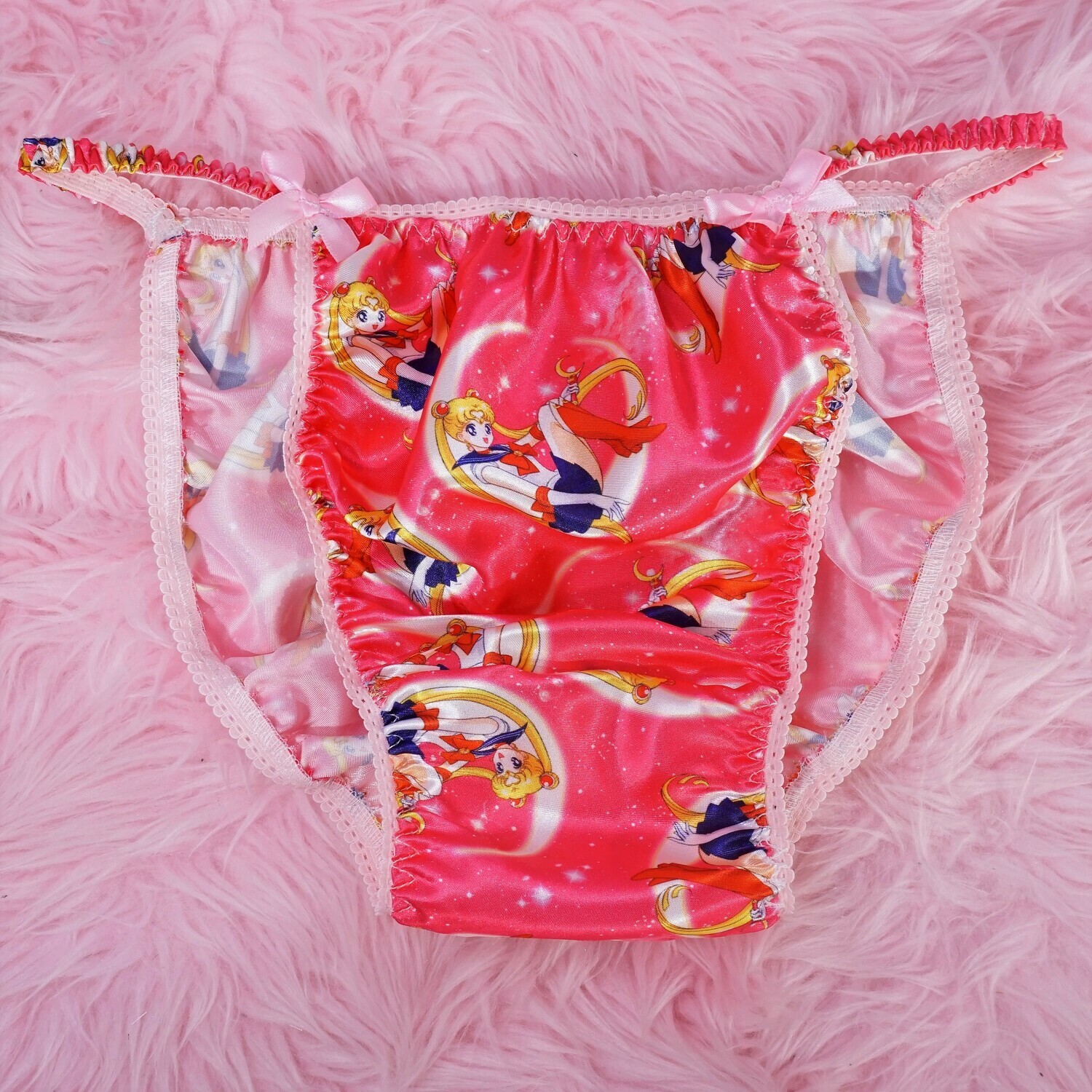 Ania's Poison Sailor moon Princess Print 100% polyester silky soft string bikini sissy mens underwear panties