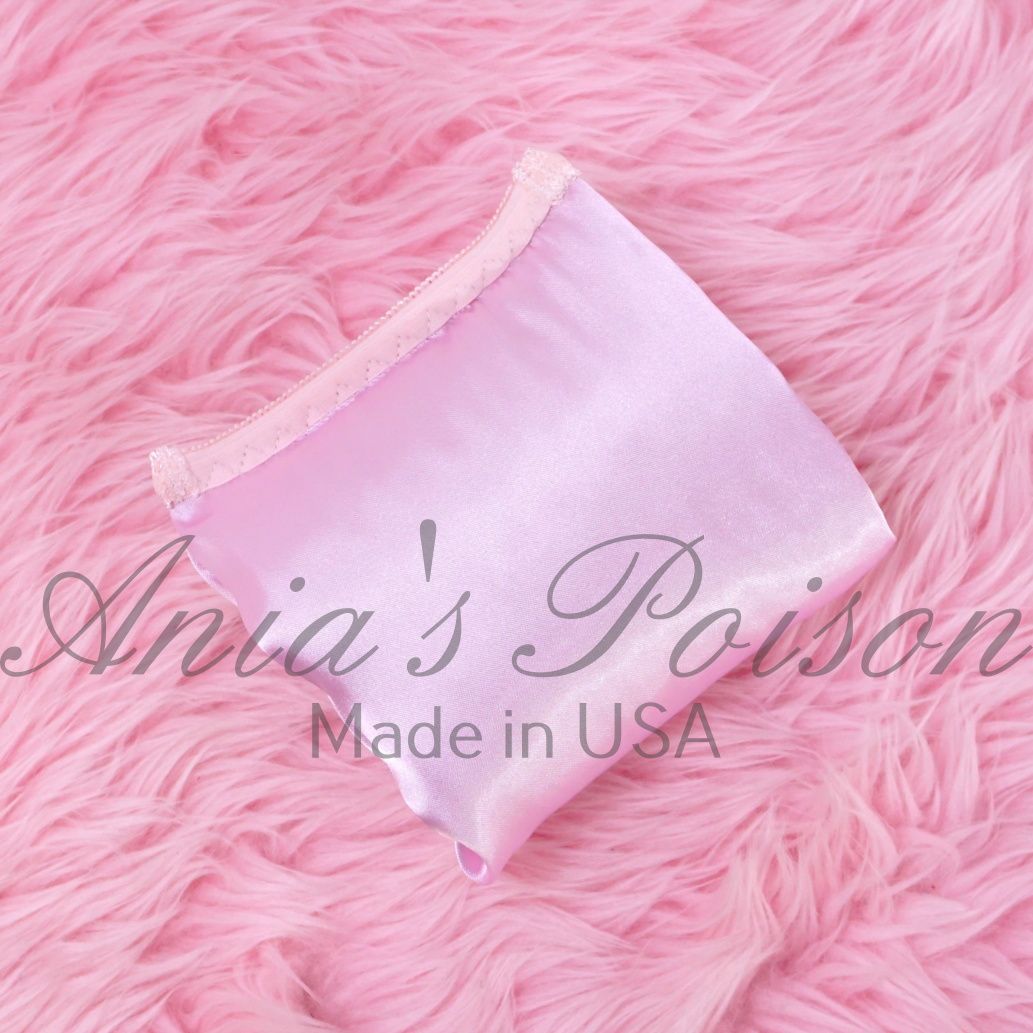 MINI Satin Slippery Smooth Double sided Padded pleasure sleeve Lilac Pink MINI Satin Slippery Smooth Double sided Padded pleasure sleeve Lilac Pink