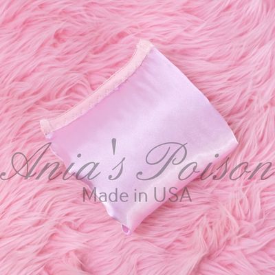 MINI Satin Slippery Smooth Double sided Padded pleasure sleeve Lilac Pink