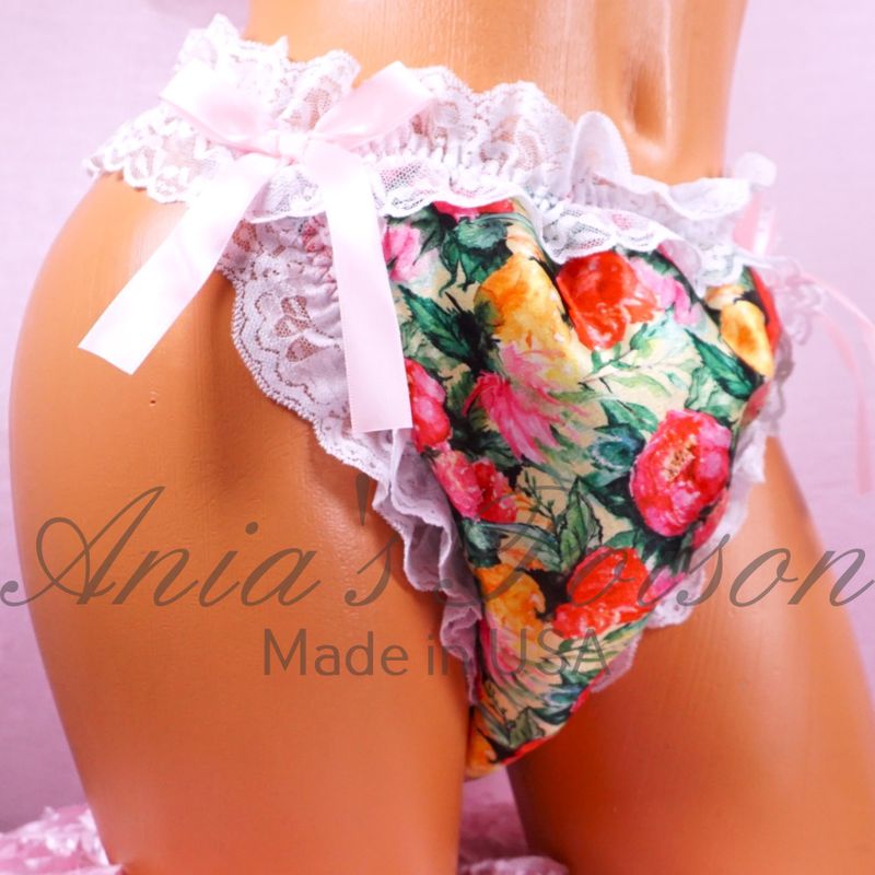 Sissy Double Padded Puffy BABY Waddle Maid Baby satin panties - Soft and silky - Spring Floral Limited Edition! Sissy Double Padded Puffy BABY Waddle Maid Baby satin panties - Soft and silky - Spring Floral Limited Edition!