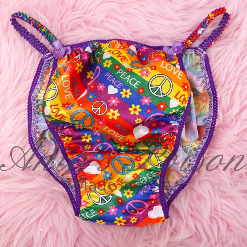 Rainbow Pride Hippie floral Ania's Poison Cut sissy MENS SATIN Beautiful Shiny Silky wet look Mens string Bikini panties S-XXL Rainbow Pride Hippie floral Ania's Poison Cut sissy MENS SATIN Beautiful Shiny Silky wet look Mens string Bikini panties S-XXL