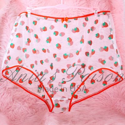 Limited Edition Sheer Strawberry mesh Brief sissy panties only 7/8 - Classic Vintage Cut! Limited Edition Sheer Strawberry mesh Brief sissy panties only 7/8 - Classic Vintage Cut!