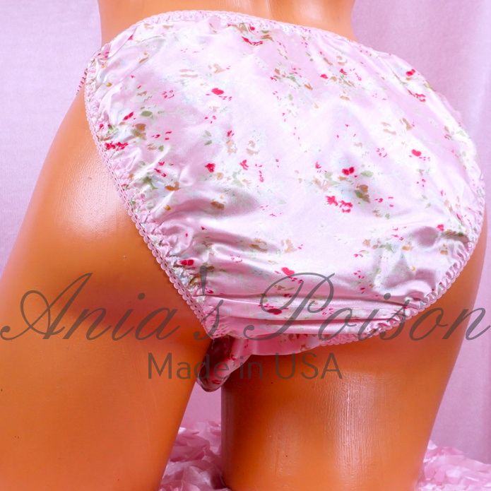 Ania's Poison String Bikini Shiny Pink Floral LAST CHANCE Sissy men's underwear panties sz M ONLY DEADSTOCK Ania's Poison String Bikini Shiny Pink Floral LAST CHANCE Sissy men's underwear panties sz M ONLY DEADSTOCK