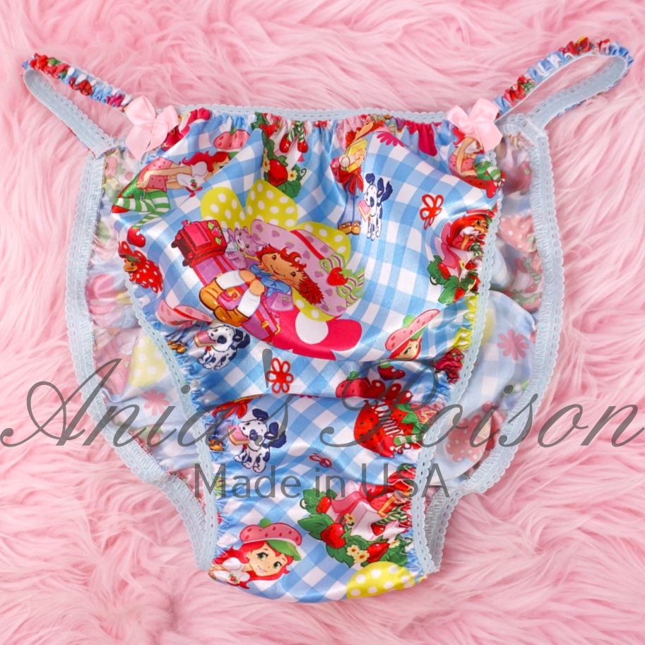 Strawberry Shortcake Picnic print Ania's Poison Cut sissy MENS SATIN Beautiful Shiny Silky wet look Mens panties S-XXL Strawberry Shortcake Picnic print Ania's Poison Cut sissy MENS SATIN Beautiful Shiny Silky wet look Mens panties S-XXL