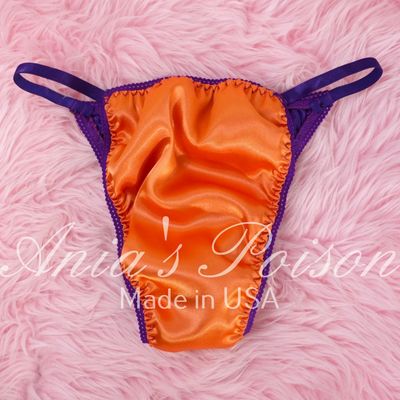 NEW FULLY LINED! HALLOWEEN CAFE Cut Budget friendly MENS Satin Sissy Brazilian String bikini  Super Limited S/M and L/XL undies