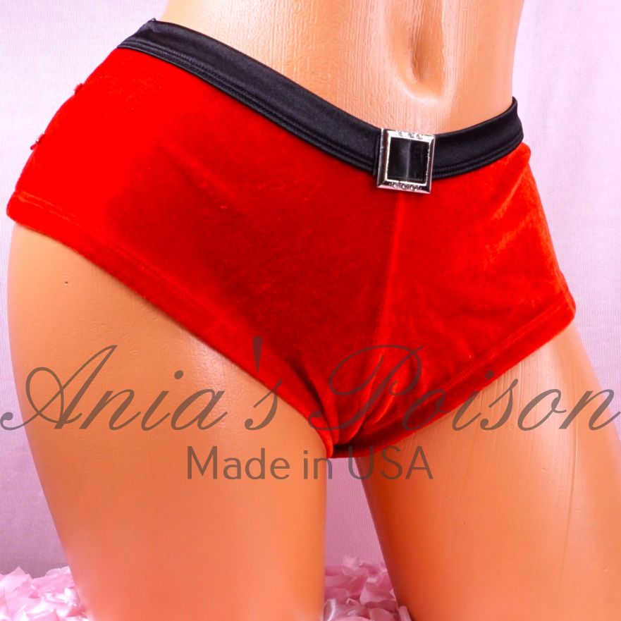 Santa baby Booty Shorts - hipster velvet Christmas ladies panties READ SIZE! S M L XL clouseouts Santa baby Booty Shorts - hipster velvet Christmas ladies panties READ SIZE! S M L XL clouseouts