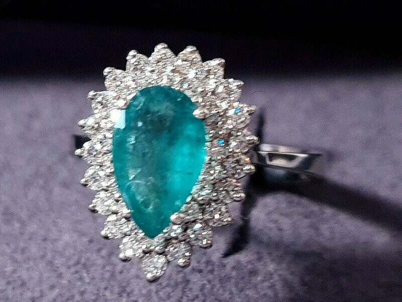 Smaragd Ring 585/- WG