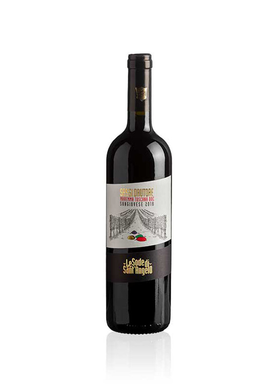Sassi Dautore 2018 DOC Maremma Toscana (Sangiovese, Alicante) ; Le Sode di Sant&#39;Angelo - 75cl