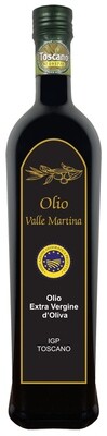 Bottiglia 0,75 LT. Olio Extravergine IGP Toscano Certificato Valle Martina
