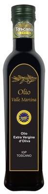 Bottiglia 0,25 LT. Olio Extravergine IGP Toscano Certificato Valle Martina