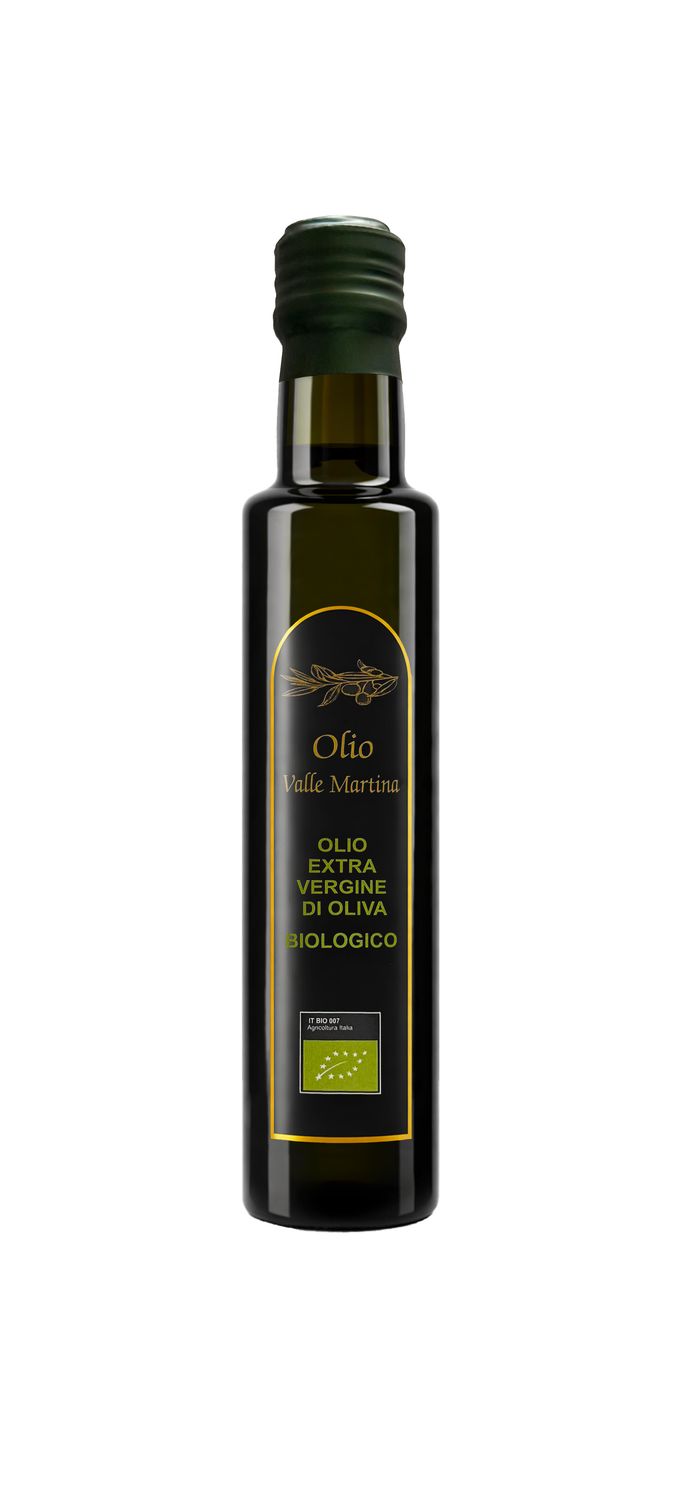 Bottiglia 0,25 LT. Olio Extravergine IGP Toscano Certificato Valle Martina