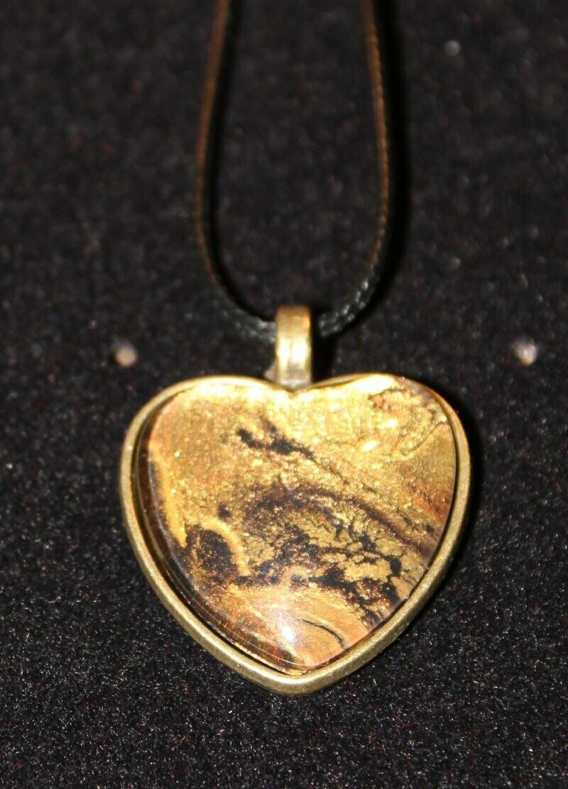 Kette bronze/gold/schwarz