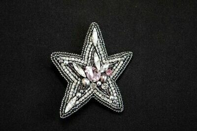 Brooch with crystals "Star"