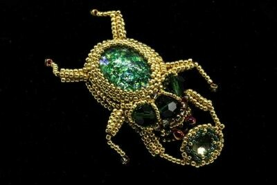 Brooch with crystal "Scarab"