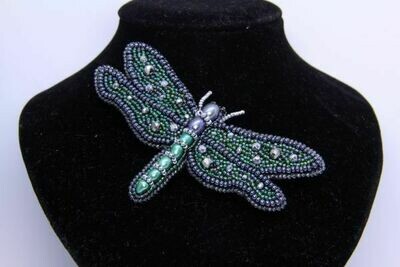 Вrooch "Green dragonfly"