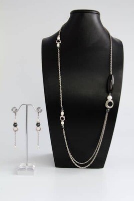 Jewelry set with natural pearls "Letizia"