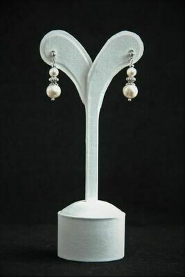 ​Earrings with natural pearls "Double Pearl"