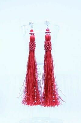 Earrings-tassels red "Flame"