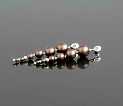 ​Earrings with pearls "Chocolate"