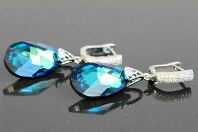 Earrings with crystals "Northern Lights"