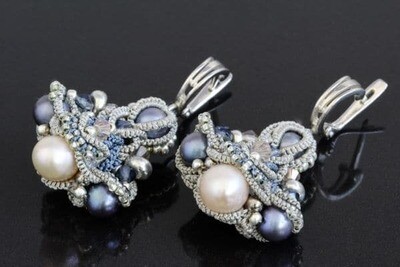 Earrings with natural pearls "Anita"