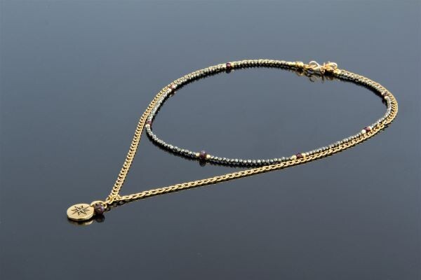 "Princess" necklace with natural stones "Isabelle"