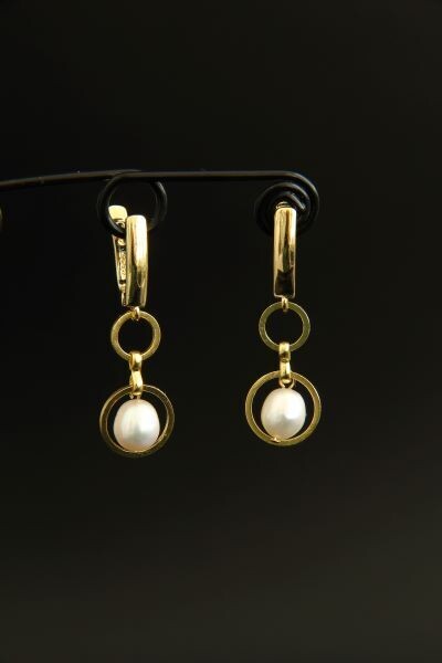 Earrings with natural baroque pearls "Jacqueline"