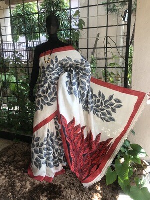 Hand Painted/Block Printed Silk Sarees / Chiffons/Tant muslins/ Crepe/ Organza