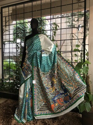 Madhubani Hand Painted Sarees