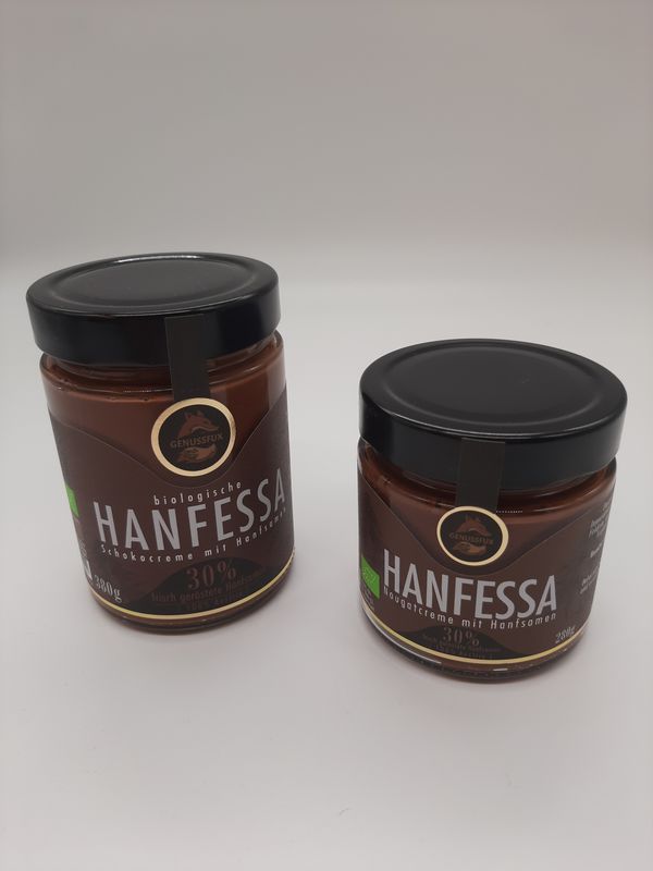 Hanfessa Nougatcreme mit Hanfsamen