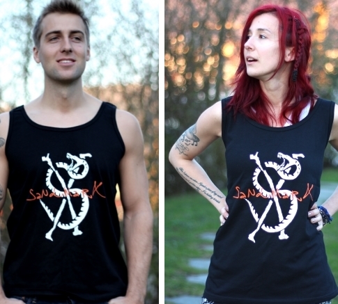 Unisex tank-top, black with SX logo