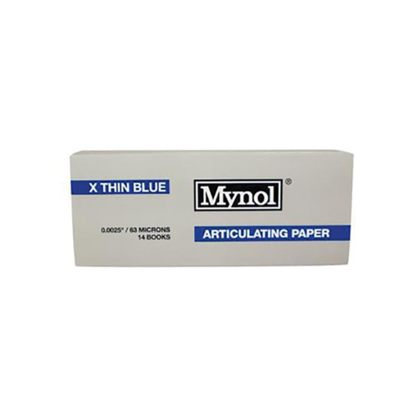 Mynol Articulating Paper- X-Thin Blue 0.0025&quot; (63 Microns). 140/Box