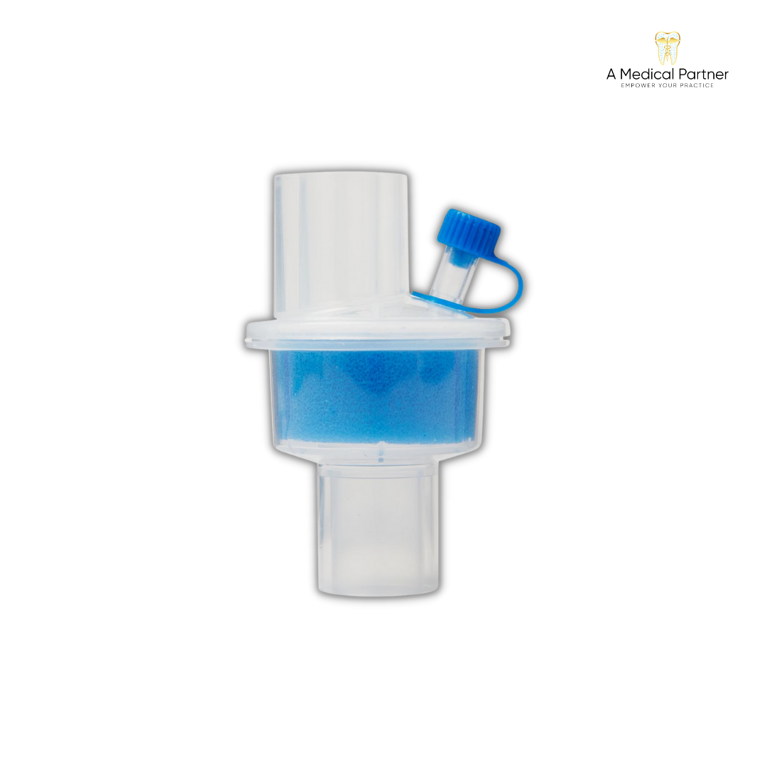 HMFE Heat/Moisture BV Filter High-Efficiency Straight Small With Sample Port - Case of 50