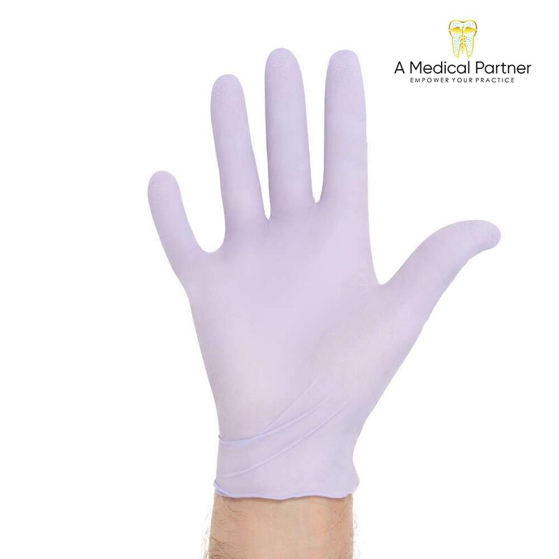 Lavender Nitrile Gloves Large - Case of 10 Boxes/2500 Gloves