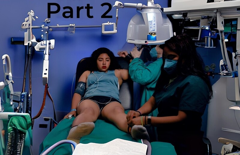Ana didn&#39;t know she would be tickled during a Stress Test: in a real hospital Part 2