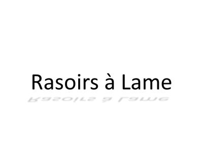 Rasoirs à Lame Électrique
