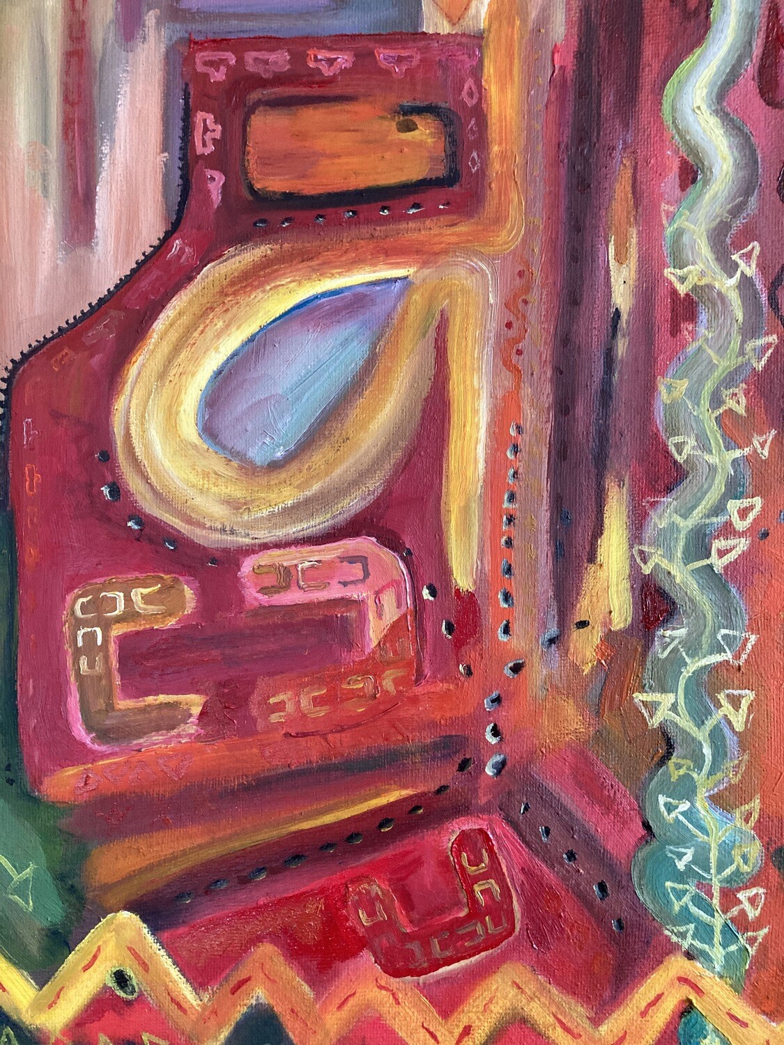 Conversations on a hearth rug 3, oil on canvas