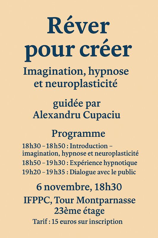 Atelier hypnose & art - Dr Alexandru CUPACIU