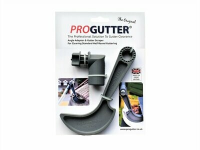 Angle adapter and Half round gutter cleaning scraper