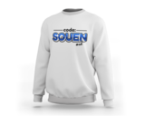 PULL  Blanc   code Souen bleu