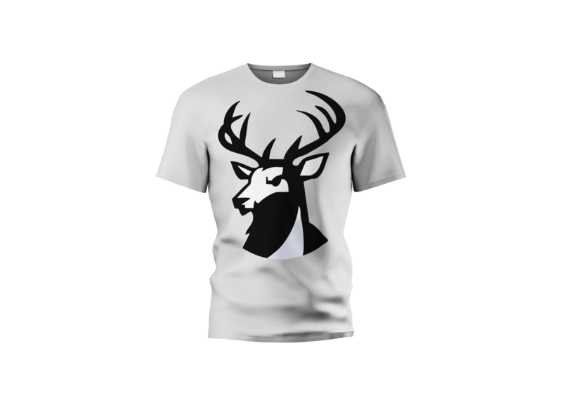 T shirt Cerf noir