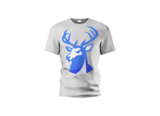 T shirt Blanc  Cerf bleu