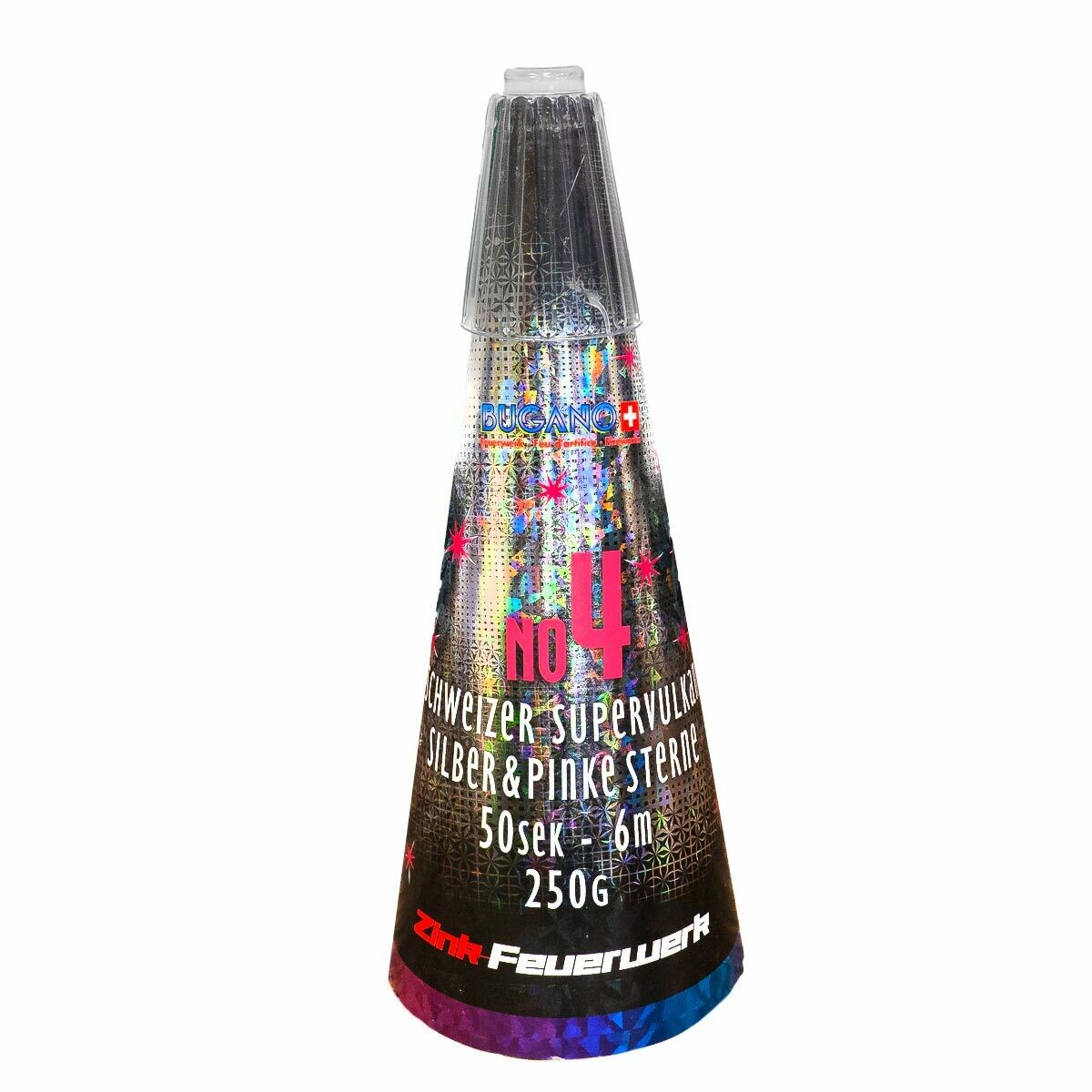 Schweizer Supervulkan Nr. 4 Silber - Pink