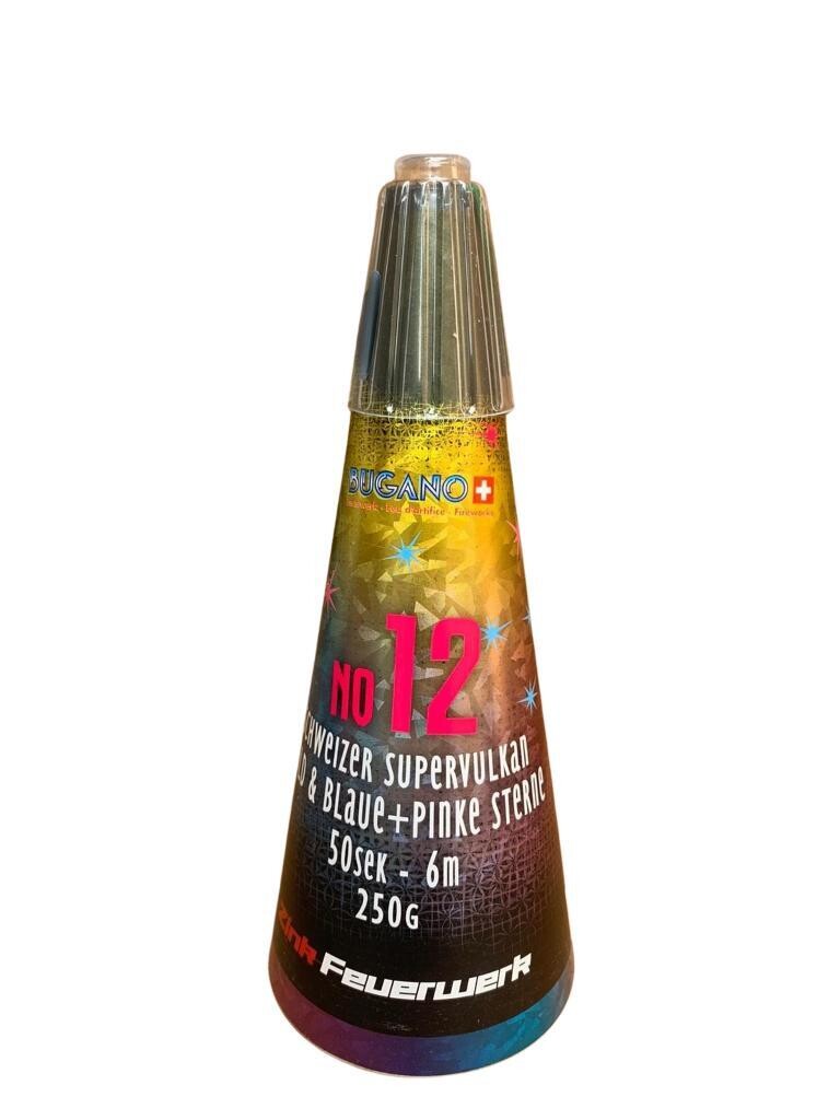 Schweizer Supervulkan No.12 Gold - Blau/Pink