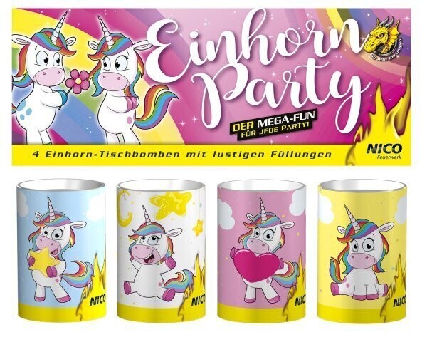 Einhorn Party Tischfeuerwerk