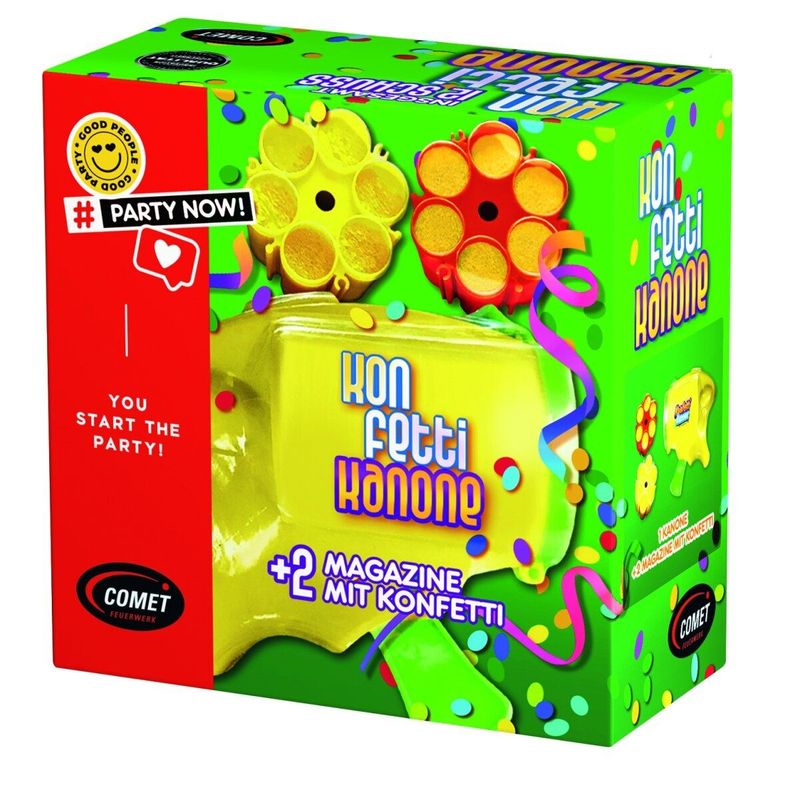 Konfetti Pistole inkl. 2 x 6 Schuss Munition