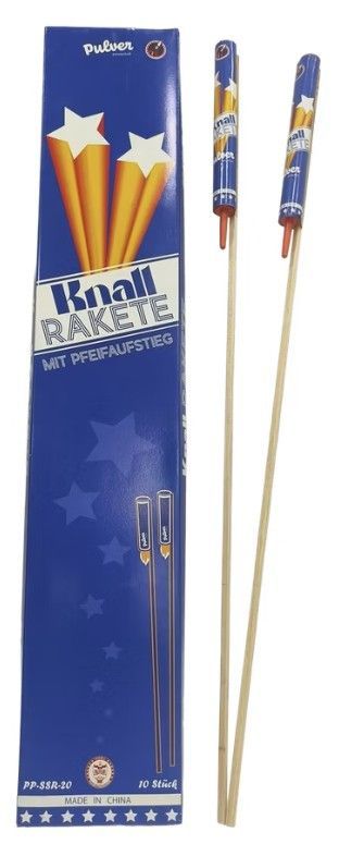 Knallraketen mit Pfeifaufstieg